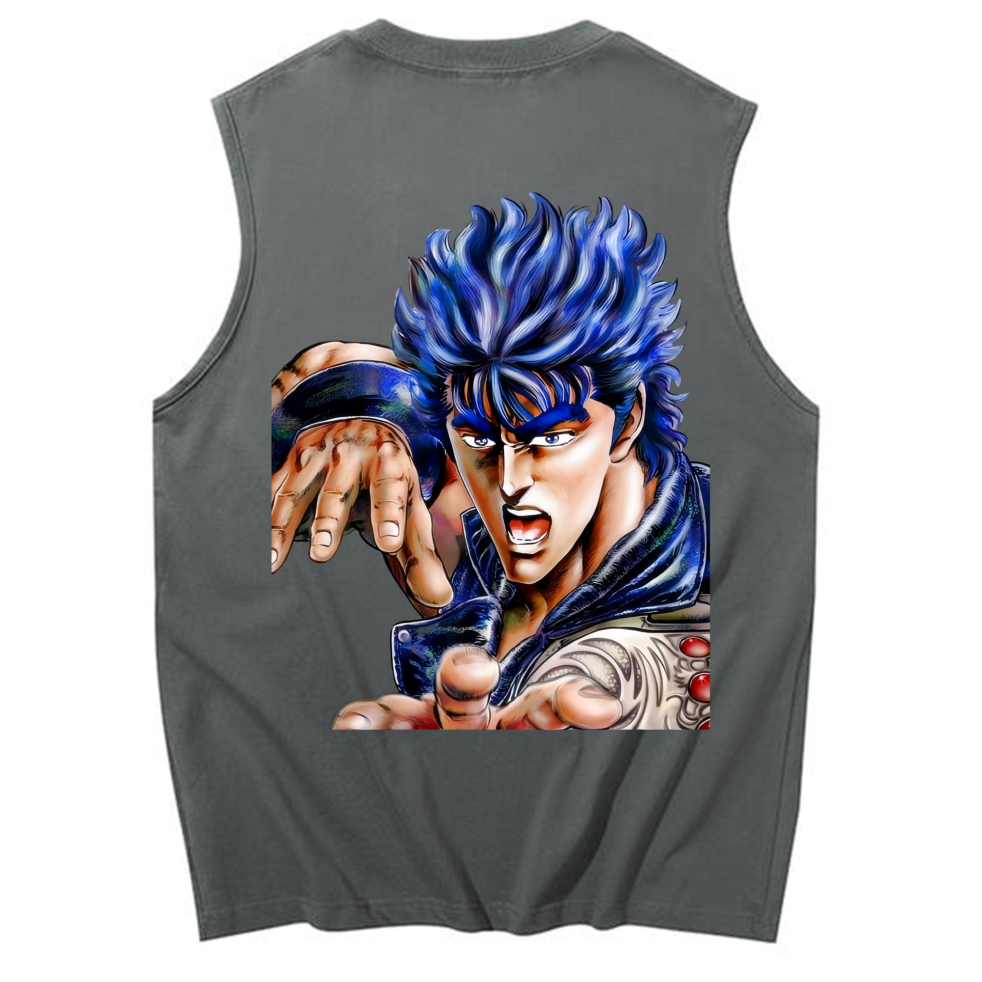 （画像用） 北斗の拳 Fist of the North Star コットン100％タンクトップ（背面プリント）